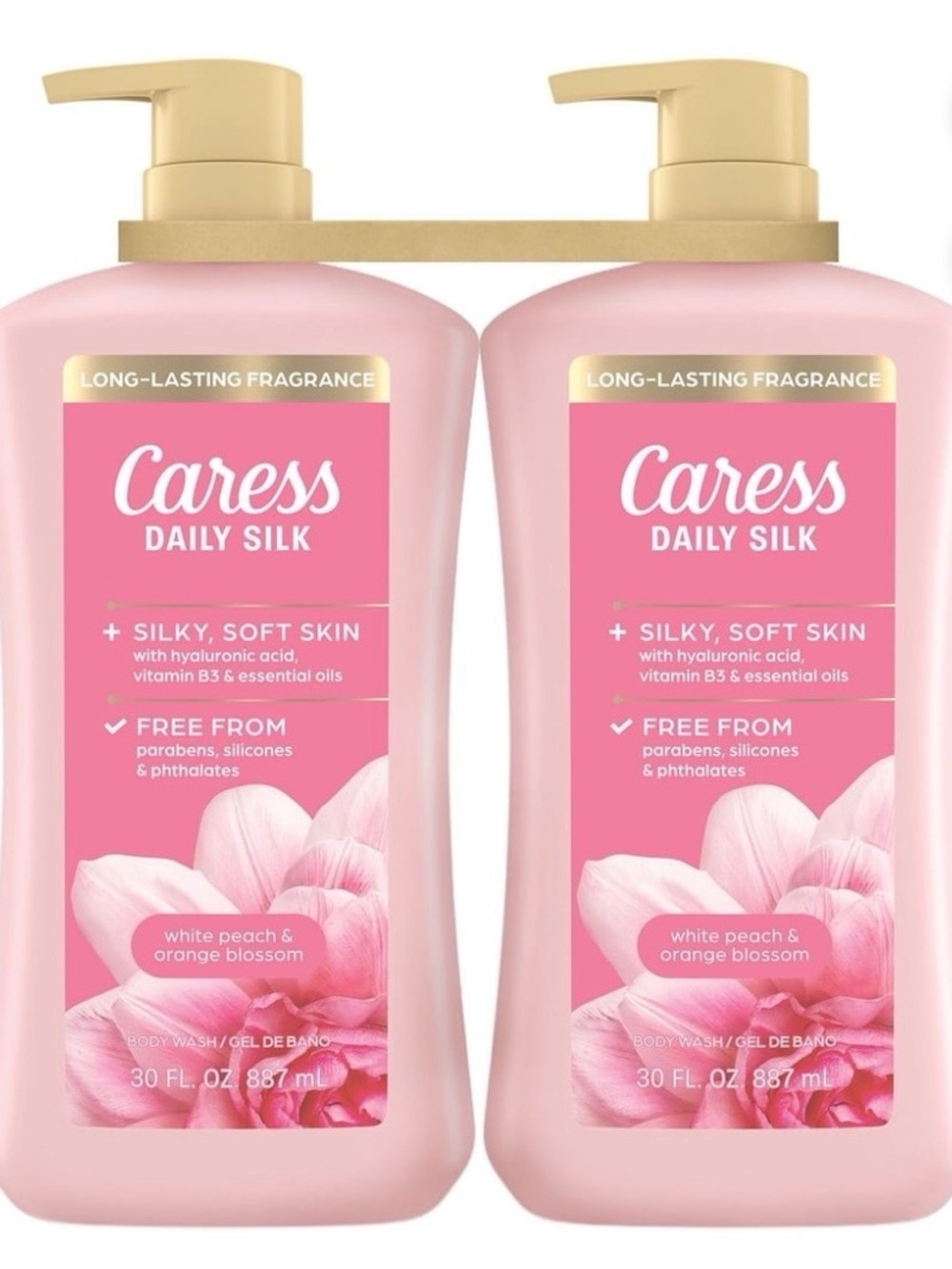 Caress Daily Silk White Peach & Orange Blossom Body 2 Pack